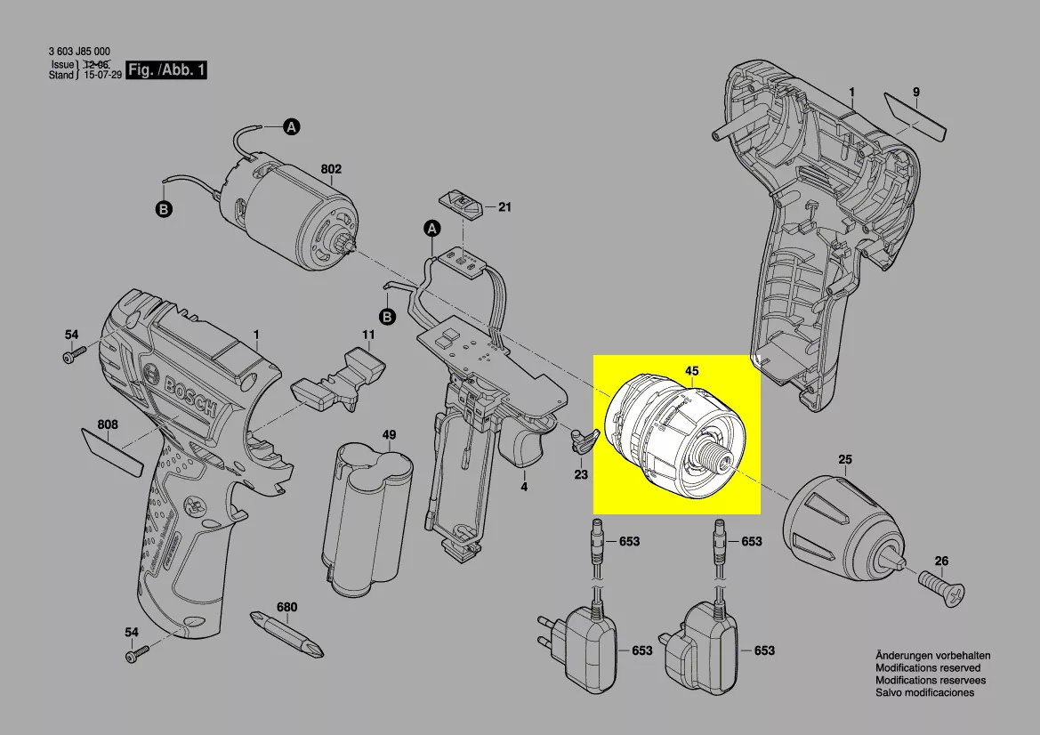 Boîte d\'engrenage planetaire réf. 1 619 X07 211 Bosch